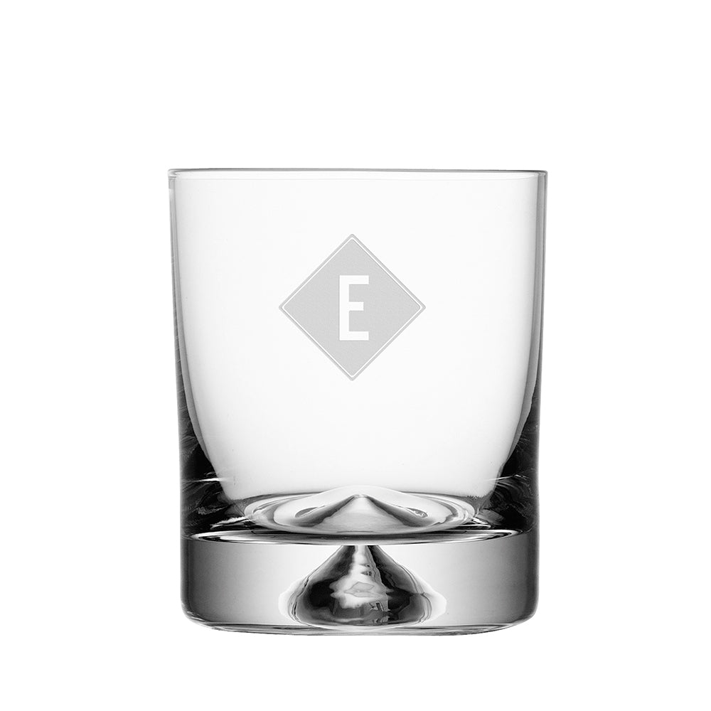 Monogrammed Pyramid Whiskey Tumbler - treat-republic