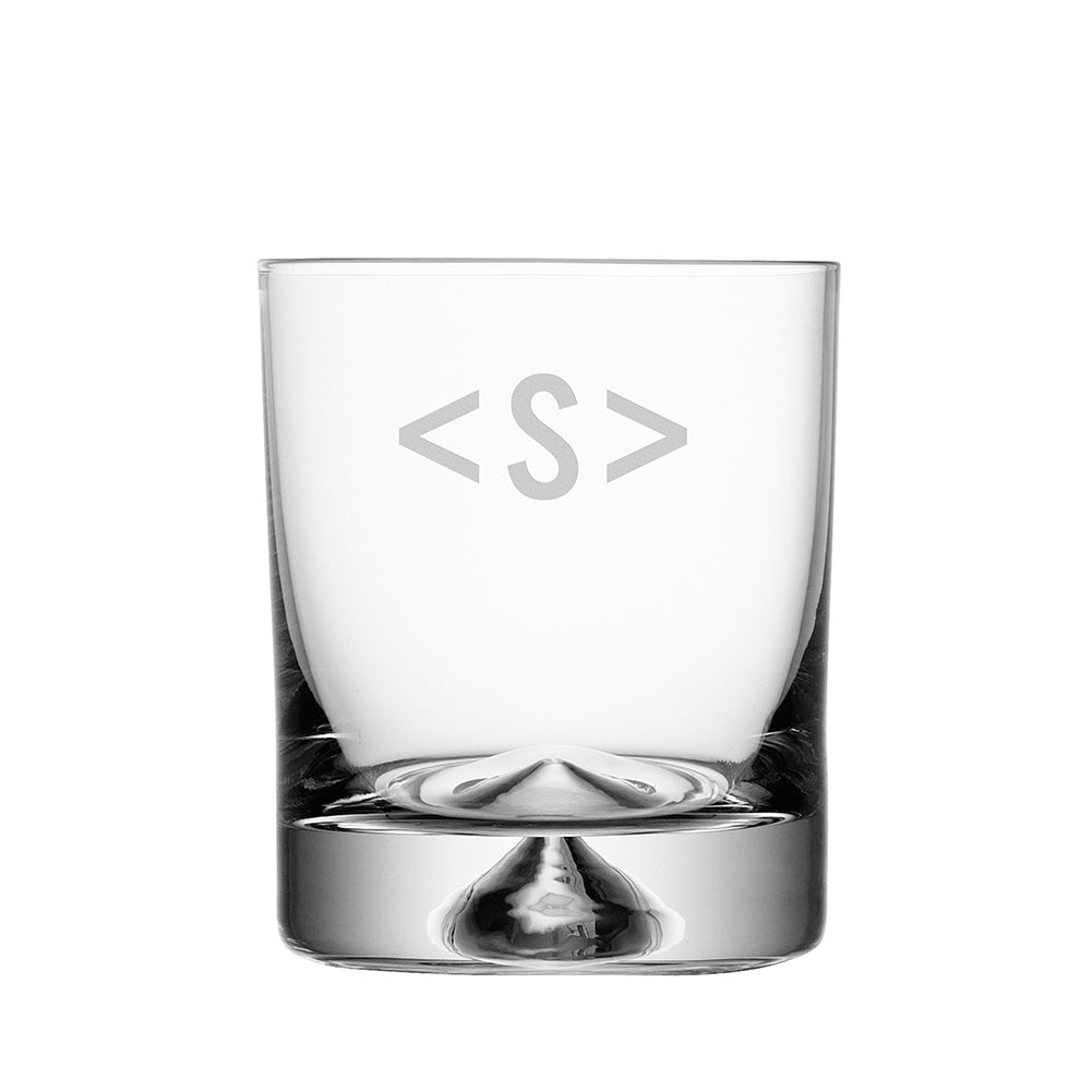 Monogrammed Pyramid Whiskey Tumbler - treat-republic