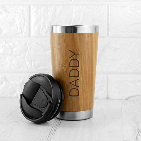 Personalised Bamboo Travel Mug