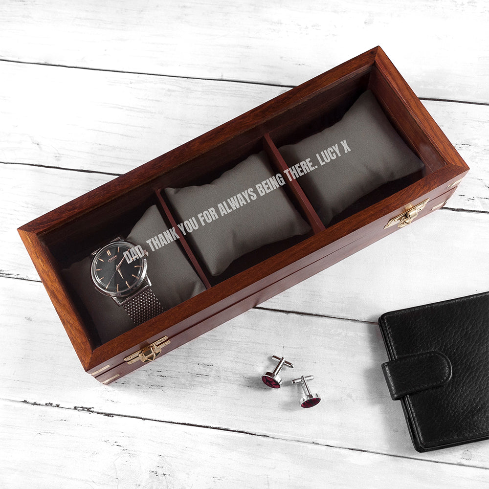 Personalised Wooden Watch Box - treat-republic